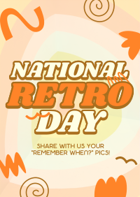 Swirly Retro Day Poster