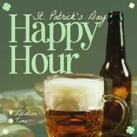 Modern St. Patrick's Day Happy Hour Instagram Post