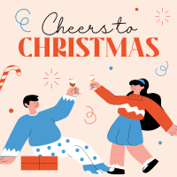 Cheers to Christmas Instagram Post Image Preview