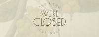 Rustic Closed Restaurant Facebook Cover Image Preview