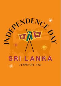 Sri Lanka Independence Badge Flyer