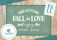 Autumn Quotes Vintage Postcard Image Preview