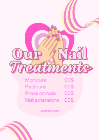 Nail Treatments List Poster