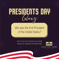 Presidents Day Pop Quiz Instagram Post