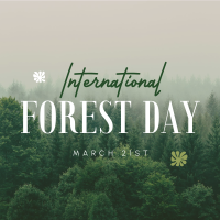 Minimalist Forest Day Instagram Post Design