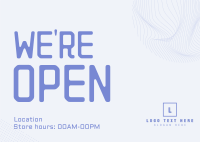 Futuristic We're Open Postcard