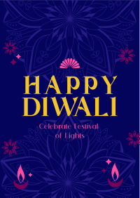 Happy Diwali Greeting Flyer