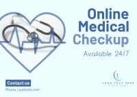 Online Medical Checkup Postcard