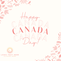 Floral Canada Day Linkedin Post