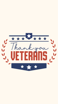 Thank you Veterans Wreath Facebook Story