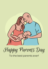 Young Happy Parents Poster