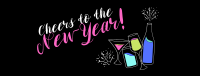 Cheers to New Year! Facebook Cover Image Preview