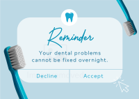 Dental Reminder Postcard Design