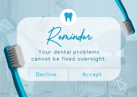 Dental Reminder Postcard Image Preview