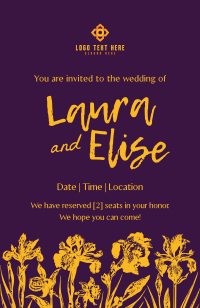 Artsy Wedding Invitation Image Preview