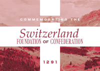 Switzerland Foundation Of Confederation Postcard example 3