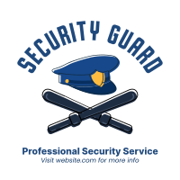 Security Hat and Baton Instagram Post Design