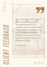 Client Feedback on Construction Poster