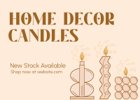 Decorative Candle Decors Postcard