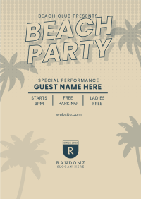 Beach Club Party Flyer