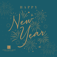 Let’s Celebrate A Happy New Year Instagram Post Design