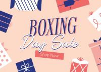 Boxing Sale Postcard