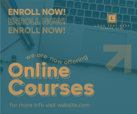 Online Courses Enrollment Facebook Post