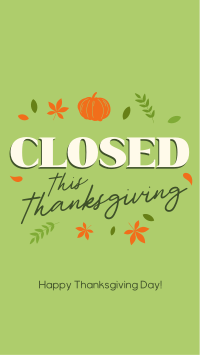 Closed for Thanksgiving YouTube Short