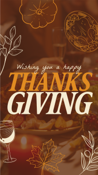 Thanksgiving Typography Greeting Instagram Reel Design