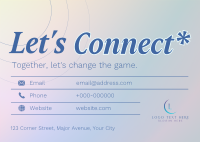 Modern Connect With Us Postcard