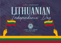 Modern Lithuanian Independence Day Postcard Design