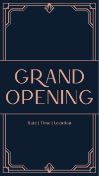 Grand Opening Art Deco Facebook Story