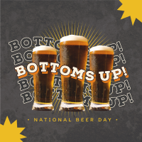 Bottoms Up this Beer Day Instagram Post