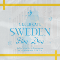 Commemorative Sweden Flag Day Linkedin Post