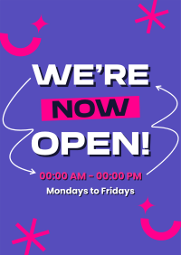 Now Open for Business Poster