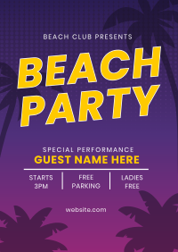 Beach Club Party Flyer