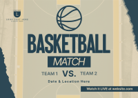Upcoming Basketball Match Postcard