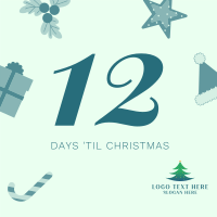 Cute Christmas Countdown Instagram Post Design