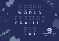 Braille Day Doodle Postcard