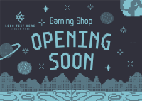 Pixel Space Shop Opening Postcard