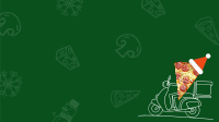 Holiday Pizza Delivery Zoom Background