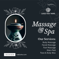 Spa Available Services Instagram Post Design