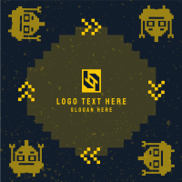 Pixelated Arcade Game Twitch Profile Picture Design