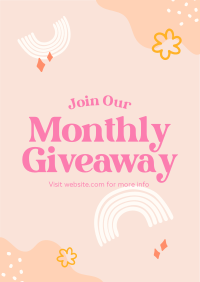 Monthly Giveaway Poster