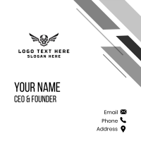 Black Skull Wings Business Card Image Preview