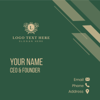 Leaf Shield Letter  Business Card Image Preview