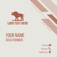 Red Angry Taurus Horn  Business Card Image Preview