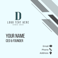 Classy Retro Letter D Business Card Image Preview