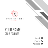 Fashion Heart Letter  Business Card Image Preview