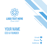 Blue Cooling Snowflake  Business Card Image Preview